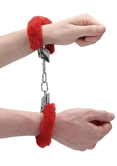 Наручники - Ouch! Beginner's Handcuffs Furry Red Sex Aura | Зображення 4