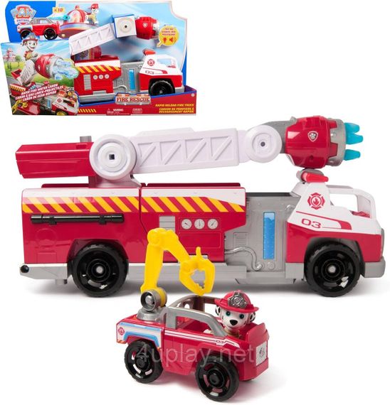 Щенячий патруль Пожарная команда Большая пожарная машина Маршала PAW Patrol Fire Rescue Rapid Reload Fire Truck