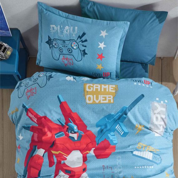 Дитяча постільна білизна Clasy Ranforce 160х220 Game Over | Зображення 5