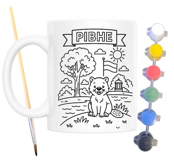 Набор для творчества кружка раскраска город Ровно 330 мл белая (КР0084)