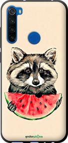 Чохол на Xiaomi Redmi Note 8T Єнотик з кавуном "4605b-1818-2448"
