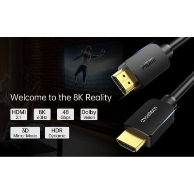 Кабель мультимедийный HDMI M to HDMI M 2.0m V2.1 8K60Hz HDR10 HLG Choetech (XHH-TP20) | Зображення 5