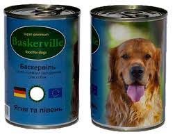 Вологий корм для собак Baskerville Ягня та півень. 0.8 кг