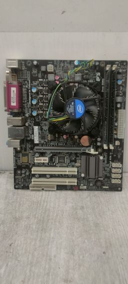 Комплект: Материнская плата ECS Elitegroup H61H2-M6 V1.0 / LGA1155 / Intel Core i5-3550 (4 ядра по 3.3 - 3.7 GHz) / 8 GB DDR3 / Intel HD Graphics 2500 + Кулер б/у | Зображення 1