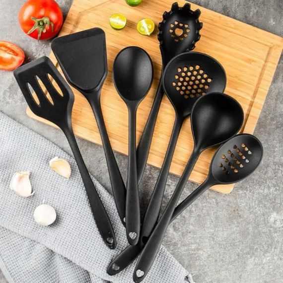 Набір кухонного приладдя 25 предметів з подвійною підставкою обробною дошкою набором ножів прихватками | Зображення 7