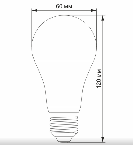 Лампа A65e 15W E27 4100К 220V LED Videx | Зображення 2