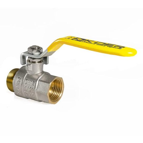 Кран шаровой KOER KR.215.G - 1/2" FM ГШВ YELLOW, ручка "рычаг" желтая (KR0116) | Зображення 3