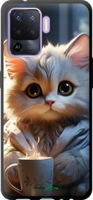 Чохол на Oppo A94 Білий кіт "5646b-2287-2448"