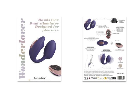 Віброяйце з вакуумною кліторальною стимуляцією Love To Love Wonderlover MIDNIGHT INDIGO | Зображення 6