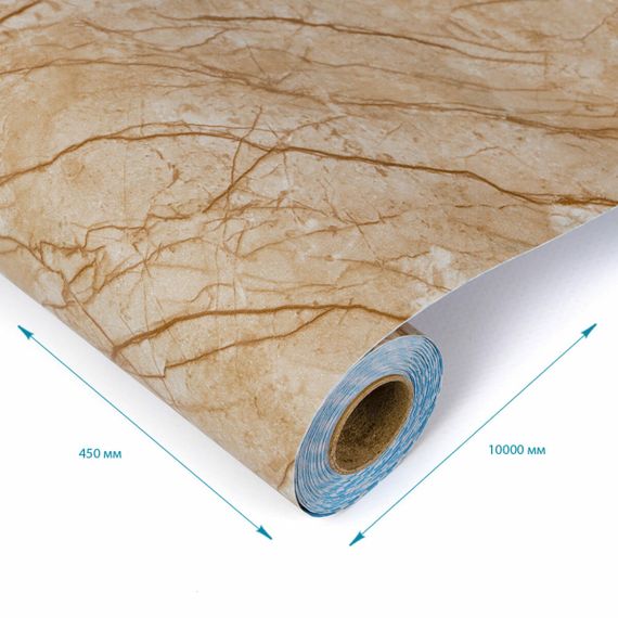 Самоклеюча плівка 0,45х10м х 0,07мм Бежевий мармур класичний SW-00001277 | Зображення 2