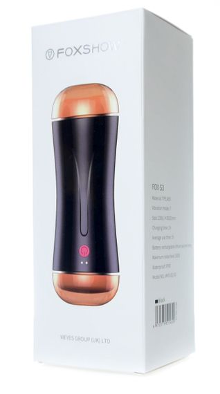 Мастурбатор з двома входами FOXSHOW Vibrating Masturbation Cup USB 10 + Interactive Function Black, BS6300045 Sex Aura | Зображення 9