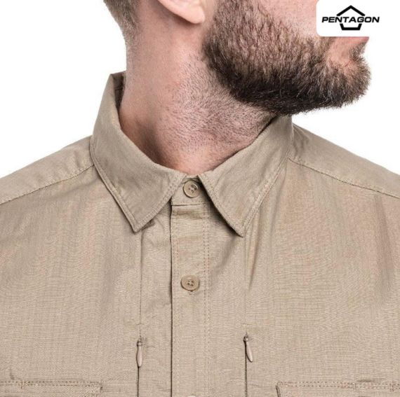 Сорочка Pentagon Plato Short Sleeve - Khaki | Зображення 2