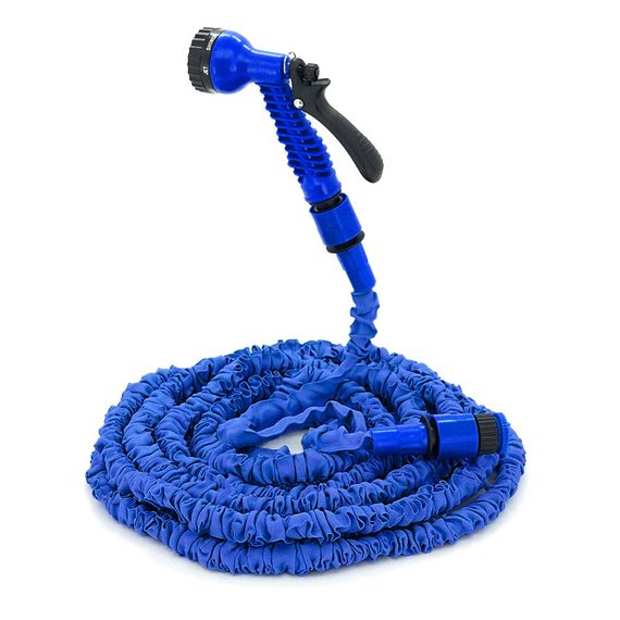 Шланг Садовый KY-225B, 7.5-22.5м/75ft, Blue, +распылитель, насадка на кран | Зображення 1