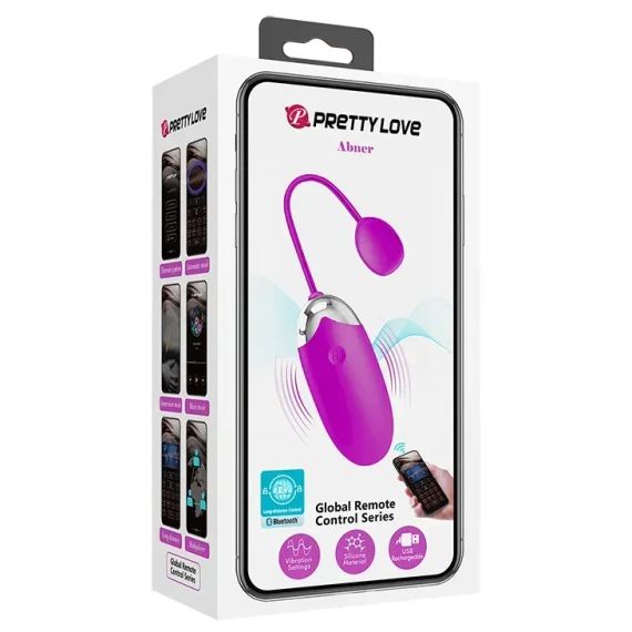 Вибропуля PRETTY LOVE ABNER EGG 12 function vibrations USB, APP Sex Aura | Зображення 9