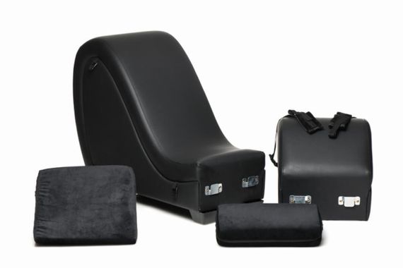 Секс-кресло с подушками Master Series Kinky Sex Lounge with Cushions - Black, Черный | Зображення 6
