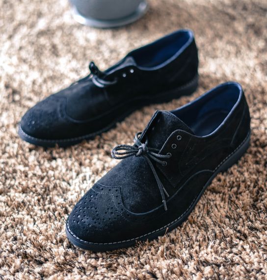 Броги замшевые, черные 40 размер | Зображення 2