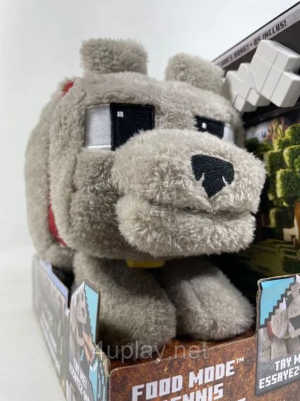 Мягкая интерактивная игрушка Волк Деннис из фильма Майнкрафт Оригинал Mattel Minecraft Dennis The Wolf | Зображення 4