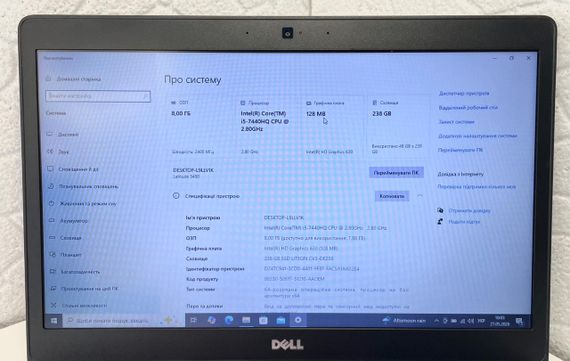 Ноутбук Dell Latitude 5480 14" IPS / Intel Core i5-7440HQ / 8GB DDR4 / SSD 256GB / Wi-Fi / HDMI / Windows 10 Pro | Зображення 5
