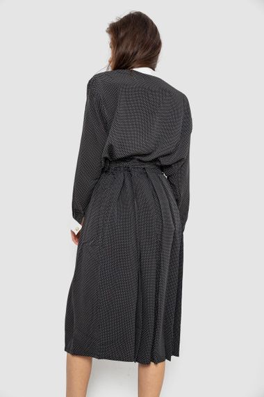 Костюм жіночий класичний у горох, колір чорно-білий, 167R3002 | Зображення 2