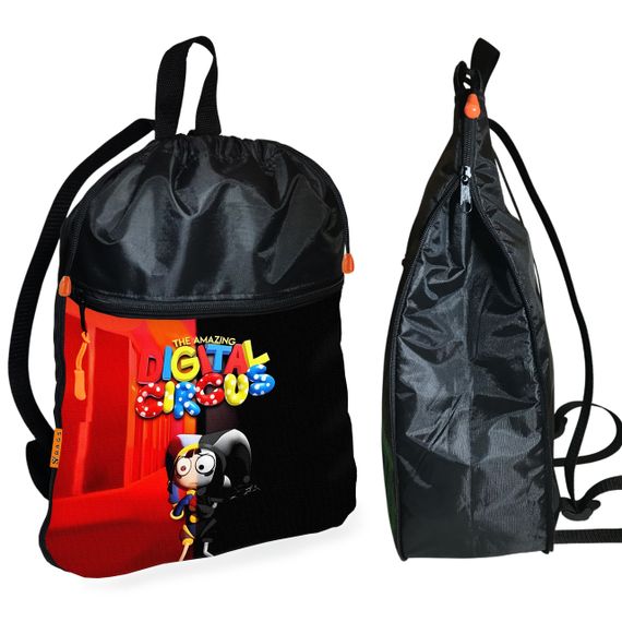 Рюкзак-мішок для школи цифровий цирк дитяча сумка для взуття та спортивного одягу (01499)
