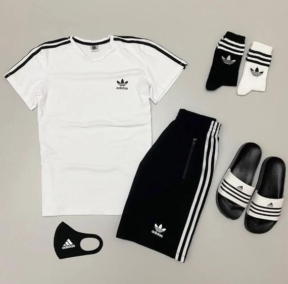Чоловічий літній костюм adidas білий