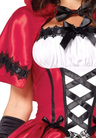 Еротичний костюм Червоної шапочки Leg Avenue Gothic Red Riding Hood XL, сукня, накидка | Зображення 2