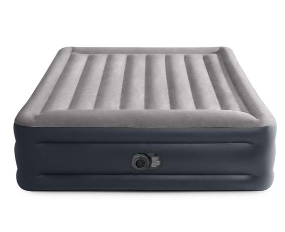 Велюр кровать Intex (64136) 203х152х42 см, с встроенным эл насосом 220 В | Зображення 1
