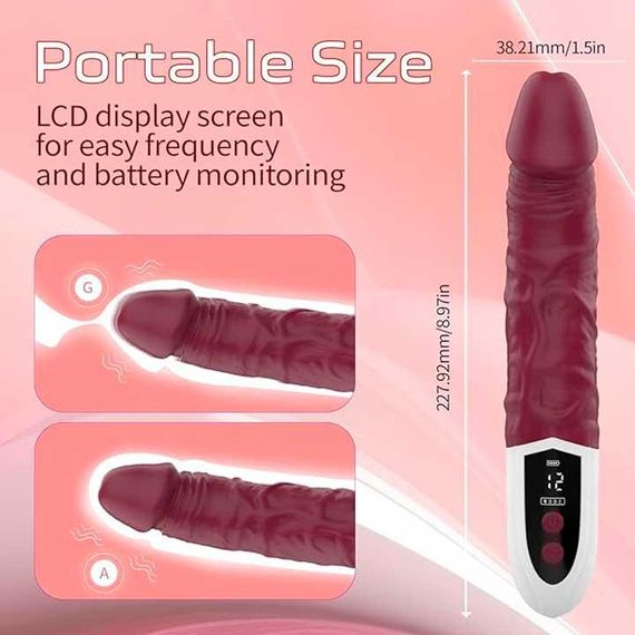 Реалистичный вибратор Satisfyer Lover 12 режимов бордовый | Зображення 4