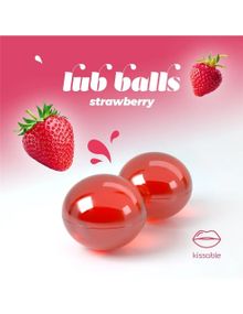 Бразильские шарики Crushious LUB BALLS со вкусом клубники 2 шт. по 3 гр. sexstyle