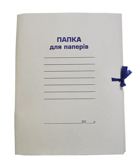 Папка на зав'язках, А4, картон 0,35мм, клеєний клапан BM.3356 BUROMAX (4823078910370)