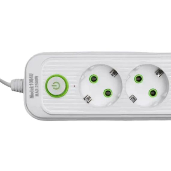 Мережевий фільтр-подовжувач 3 розетки 3xUSBxA 1xUSB-C 3м білий HP-5-33 | Зображення 3