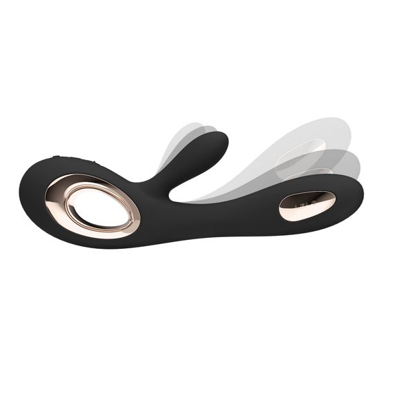 Вібратор-кролик LELO Soraya Wave Black, манливі рухи стовбура | Зображення 5