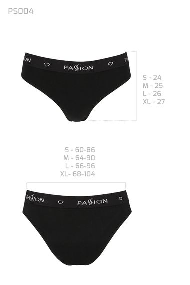 Трусики-слипы хлопковые Passion PS004 PANTIES, Черный, S, S, Маленький размер | Зображення 3
