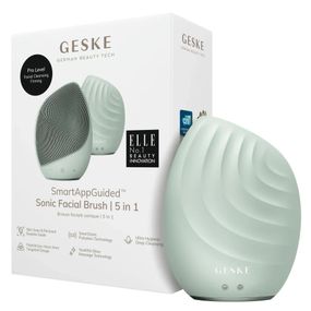Електронна ультразвукова щітка для обличчя GESKE Sonic Facial Brush 5в1 gray, Зелений