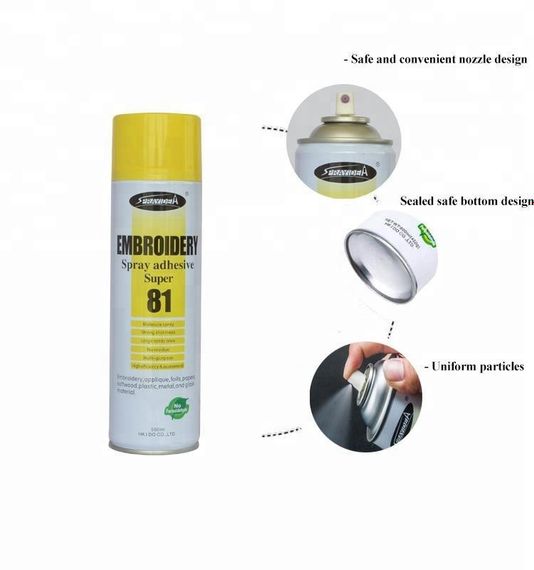 Клей - спрей Embroidery Spray Adhesive Super 81 для тимчасової фіксації деталей під час шиття та вишивки 550 мл | Зображення 2
