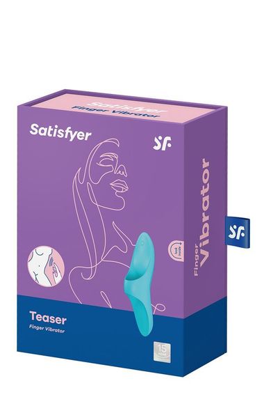 Универсальный вибратор на палец Satisfyer Teaser, бирюзовый sexstyle | Зображення 5