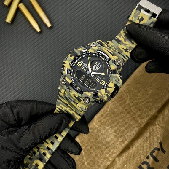 Чоловічий годинник Awarder 001 Тризуб срібло Camo Green | Зображення 1