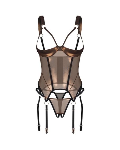 Корсет Obsessive Soranna cupless corset & crotchless thong 2XL/3XL Sex Aura | Зображення 3