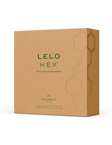 Презервативи LELO HEX Condoms Organic 36 Pack, тонкі та суперміцні Sex Aura | Зображення 1