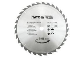 Диск пиляльний победітовий по дереву 400х30мм 32 зуби YATO YT-6085