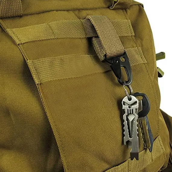Тактическая пряжка карабин с кольцом для системы Molle, Primo TP1 набор 3 шт. - Khaki | Зображення 2