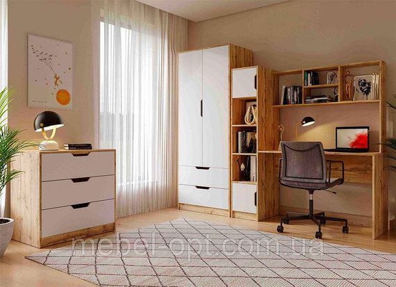 Дитяча модульна кімната Teenager (Тинейджер) корпус Тахо/фасади Графіт, вибір кольору корпусу та фасадів