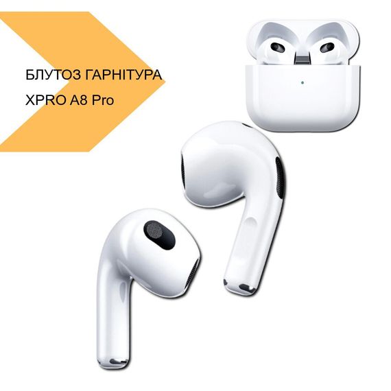 Bluetooth гарнітура чистий звук XPRO A8 Pro білого кольору (MAW-45385_754) | Зображення 1