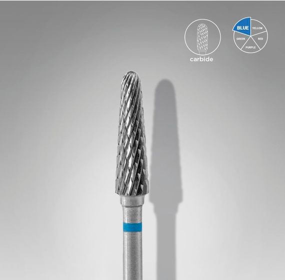 Фреза твердосплавная усеченый конус синий Staleks Pro Expert диаметр 4мм / рабочая часть 13мм | Зображення 1