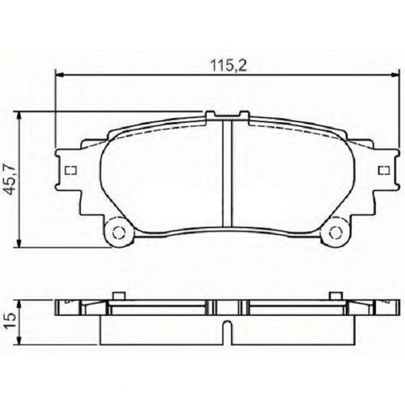 Гальмівні колодки Bosch дискові задні LEXUS RX '09 0986495174 | Зображення 1