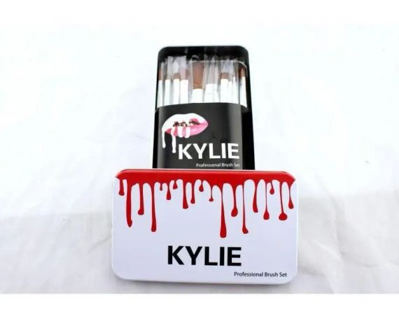 Професійний набір кистей для макіяжу Kylie Jenner Make-up brush Gold set 12 шт | Зображення 1