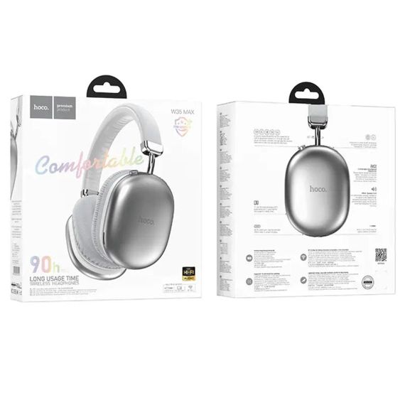 Беспроводные наушники HOCO W35 Max Joy BT headphones Silver | Зображення 3