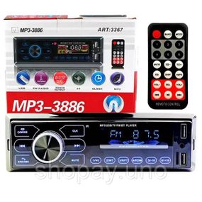 Автомобільна магнітола 1din штатна MP3 3886 ISO 1DIN, Бюджетна автомагнітола 1 din, Авто магнітола 1дин XB-24
