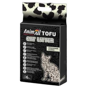 Соєвий наповнювач для котячого туалету AnimAll Tofu Classic, 6 л