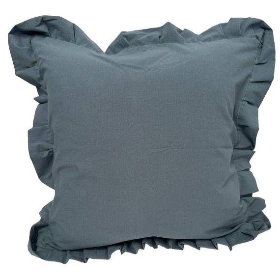 Наволочка декоративна з рюшами Stonewash Graphite SoundSleep 45х45 см | Зображення 4